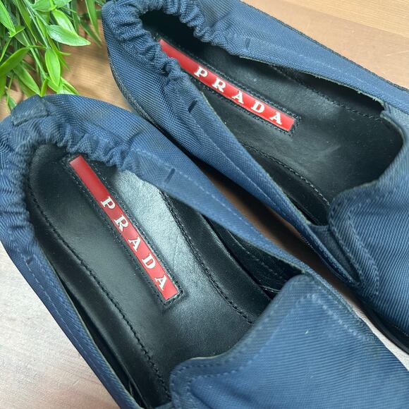 Prada Men\'s Re Nylon Slip On Sneakers Loafers Navy Size‎ 6.5 US 7.5 main image 7